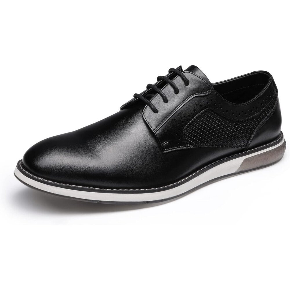 Bruno Marc Men's Black Oxford Formal Business Dress Plain Lace UpToe Sneakers